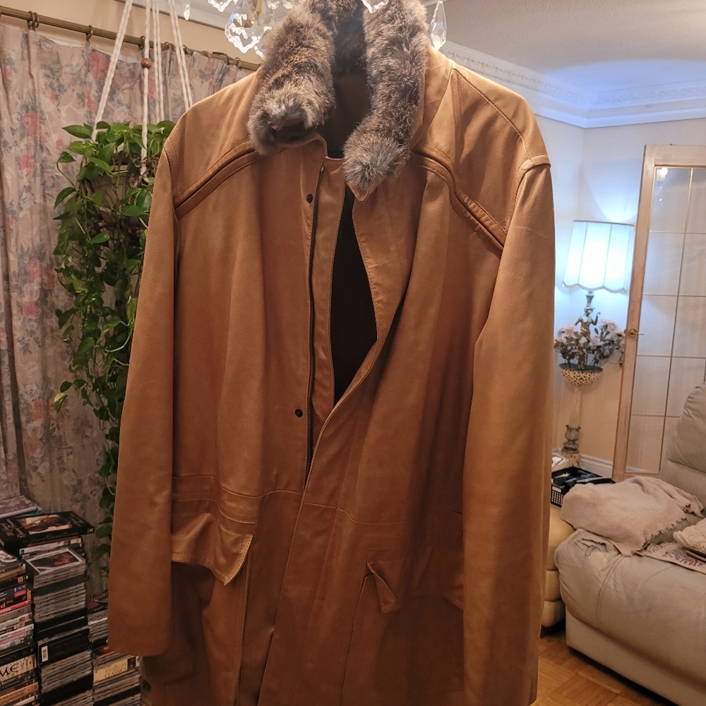 Italian made SCOUT dur bomber leather jacket men size 50 (l to xl)